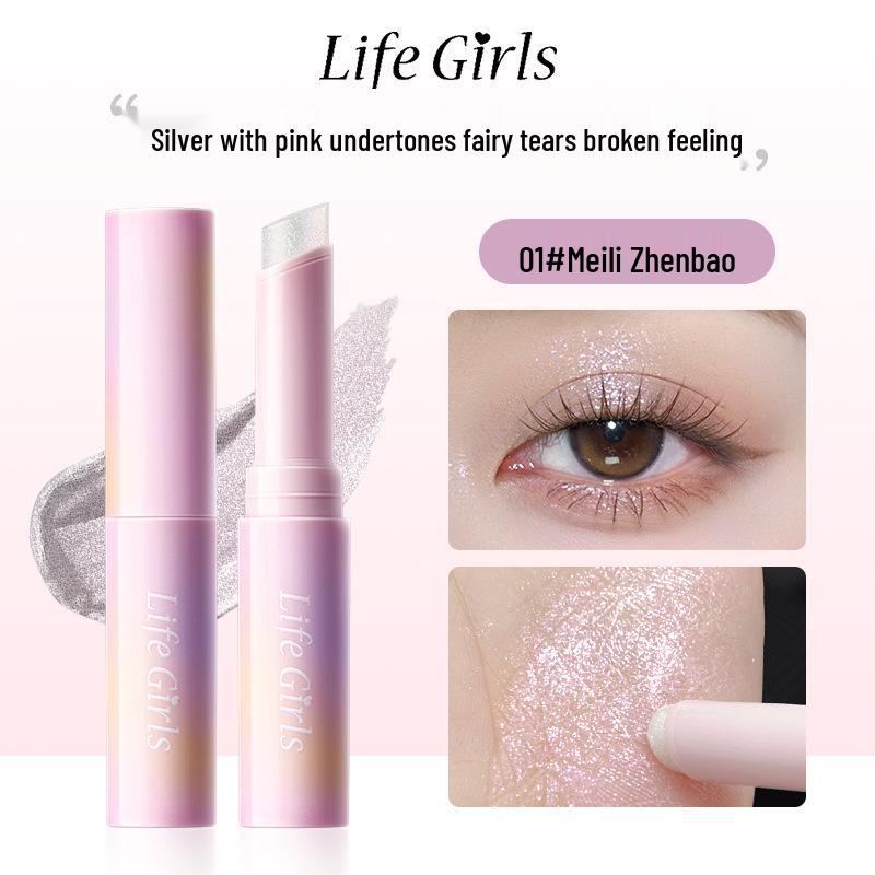 Girls Life Многоцветные тени-стик: Водянистое желе, мерцающий глиттер, матовый финиш, нанесение в одно касание, стойкий хайлайтер.