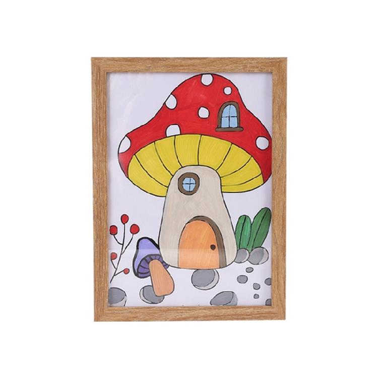 Fast Release Magnetic Photo Frame Wood Memory Display Storage Case For Art Picture Displays Wall Hanging or Tabletop