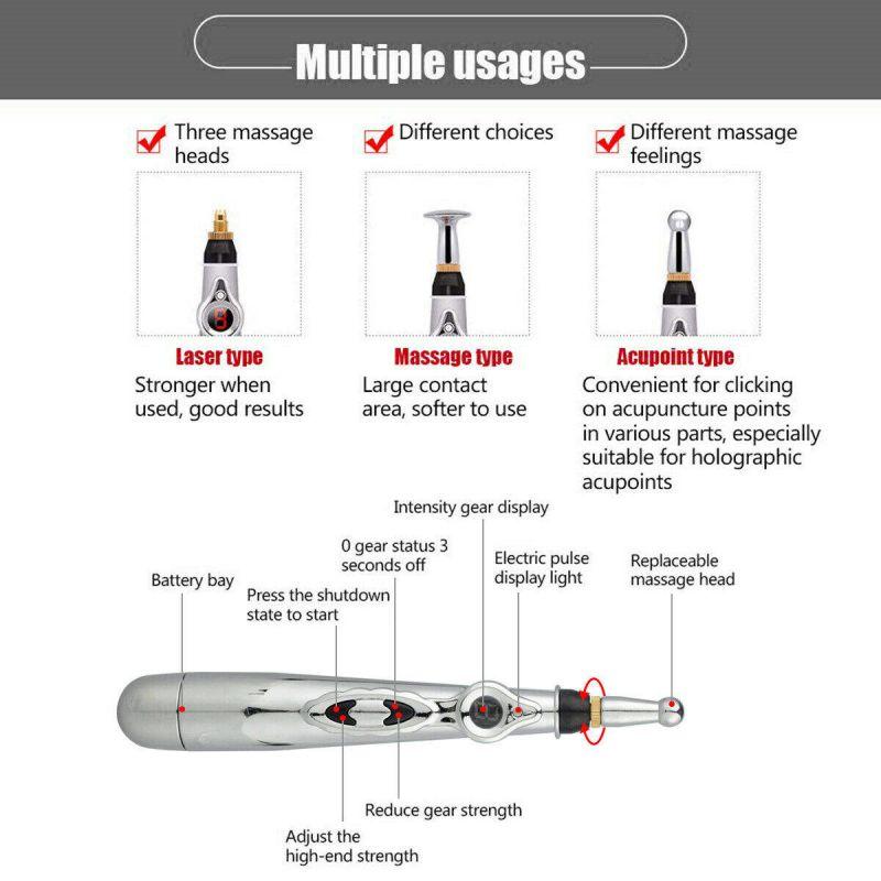 9 Gears Body Электронная акупунктурная ручка Энергетический массаж Акупунктурная ручка Меридианная массажная ручка Глубокое расслабление мышц Средства для снятия боли Массаж