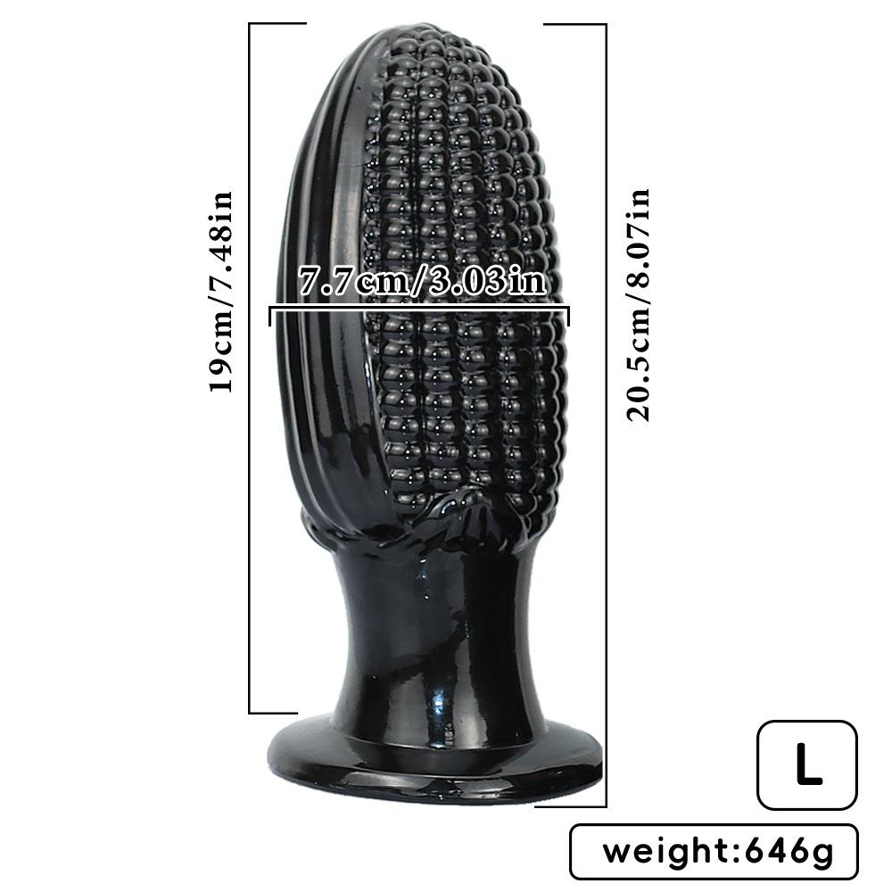 Corn-Shaped Anal Plug & Dildo - Realistic Adult Toy for Women, Novelty Stretching Butt Plug with Flared Base, Adult Sex Toy