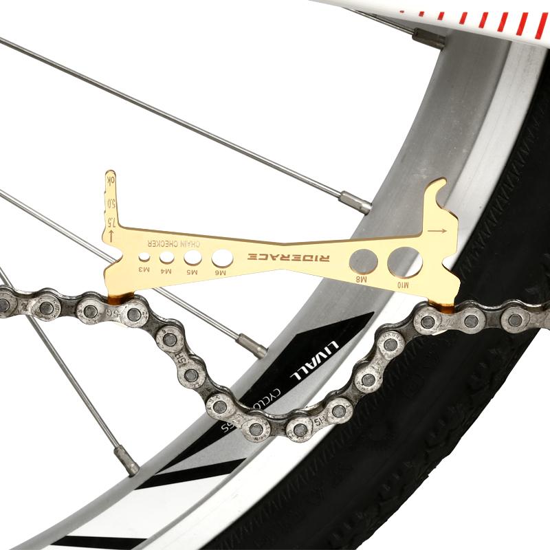 Индикатор износа велосипедной цепи, инструмент для ремонта цепи горного велосипеда из нержавеющей стали, измерительная линейка для велосипедных цепей