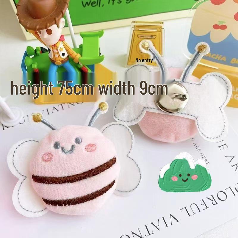 Handmade Little Bee Brooch: Cute Girl's Bag Charm & Clothing Accessory