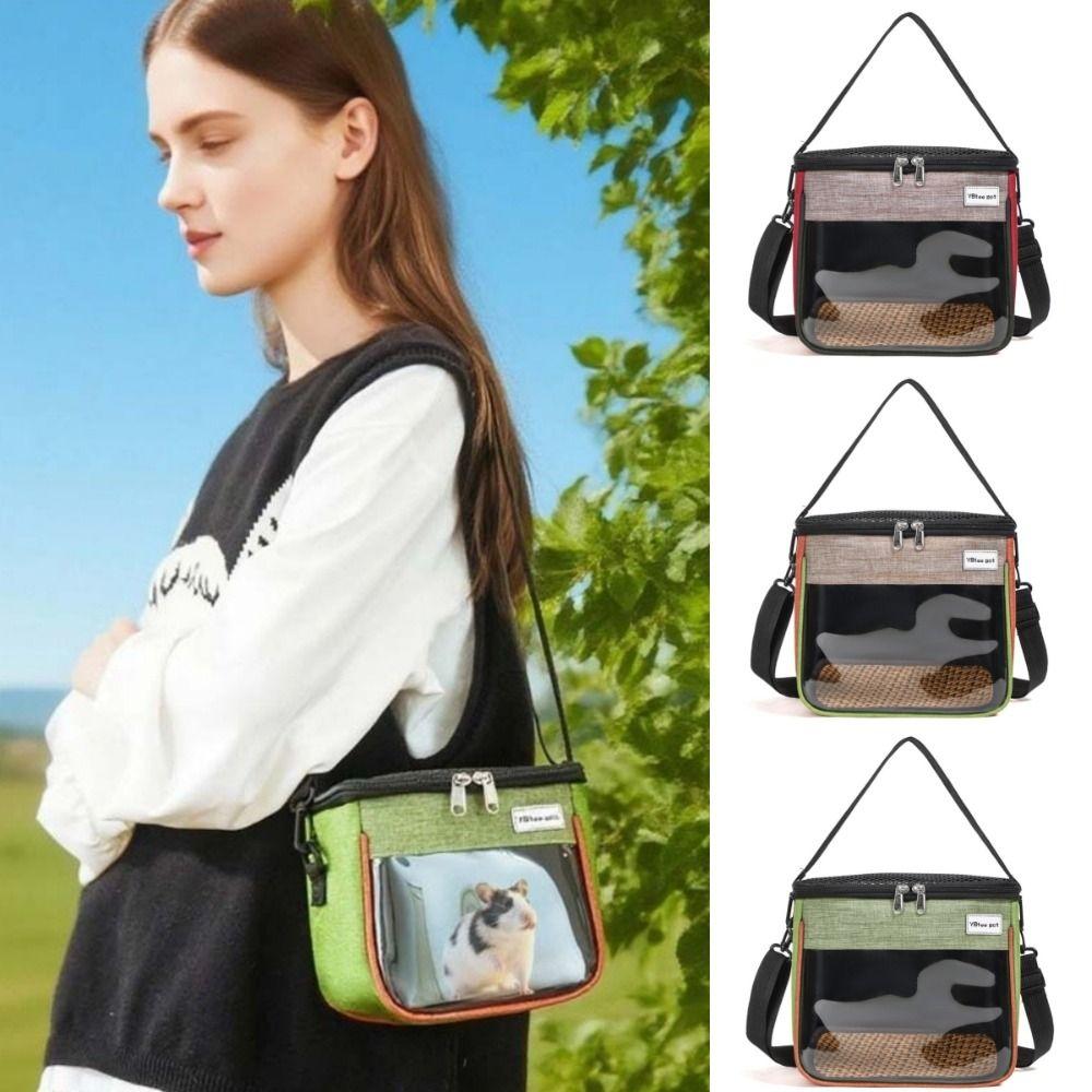 Clear Window Outdoor Bird Pouch Breathable Mesh Parrot Carrying Bag for Hamster