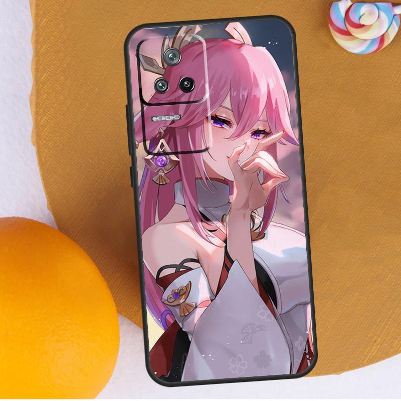 Чехол для телефона Genshin Impact Яэ Мико Для POCO F3 F4 GT M4 M5 X3 X4 Pro Для Xiaomi 12S Ultra 12T 11T Pro 12 11 Lite