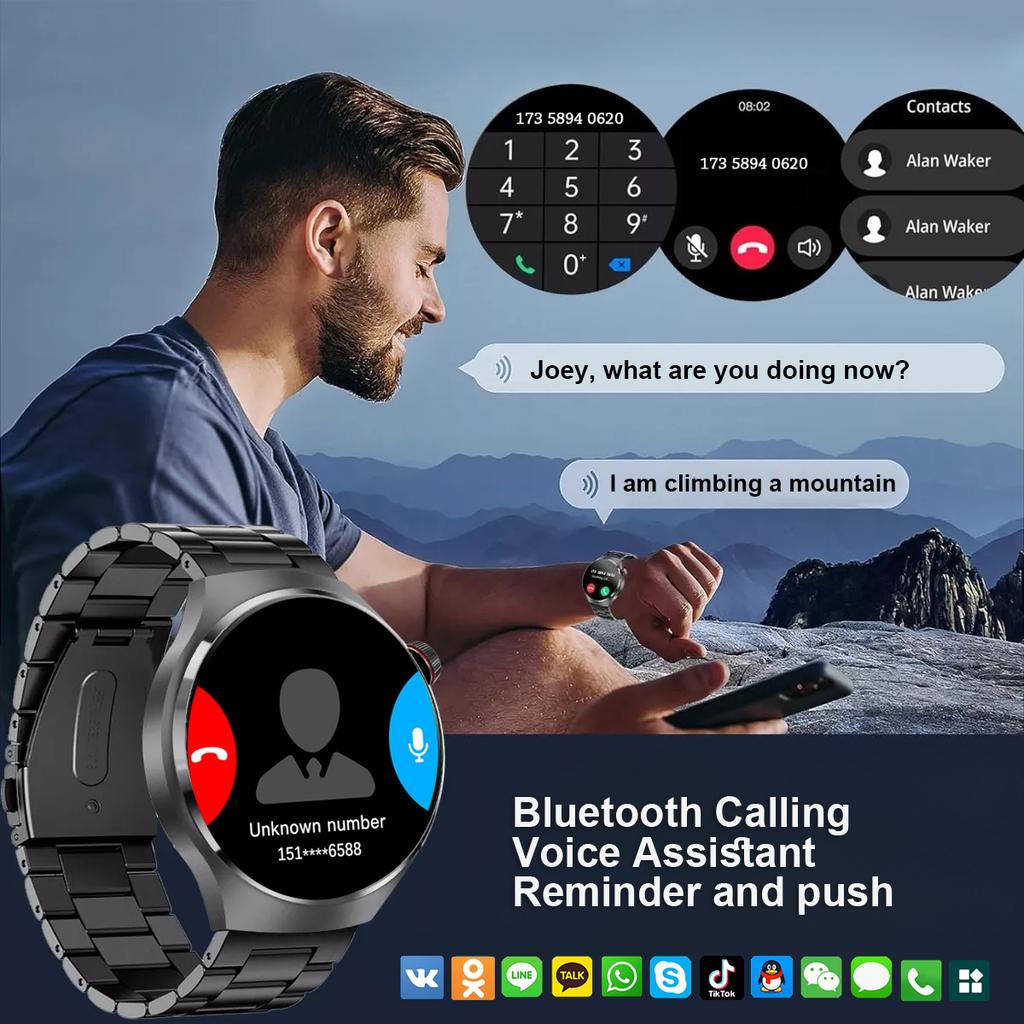 2025 New GPS Smart Watch Men GT4 Pro 360*360 HD Screen Heart Rate IP68 Waterproof Blood Pressure Smartwatch BT Call NFC Watch 4 Pro