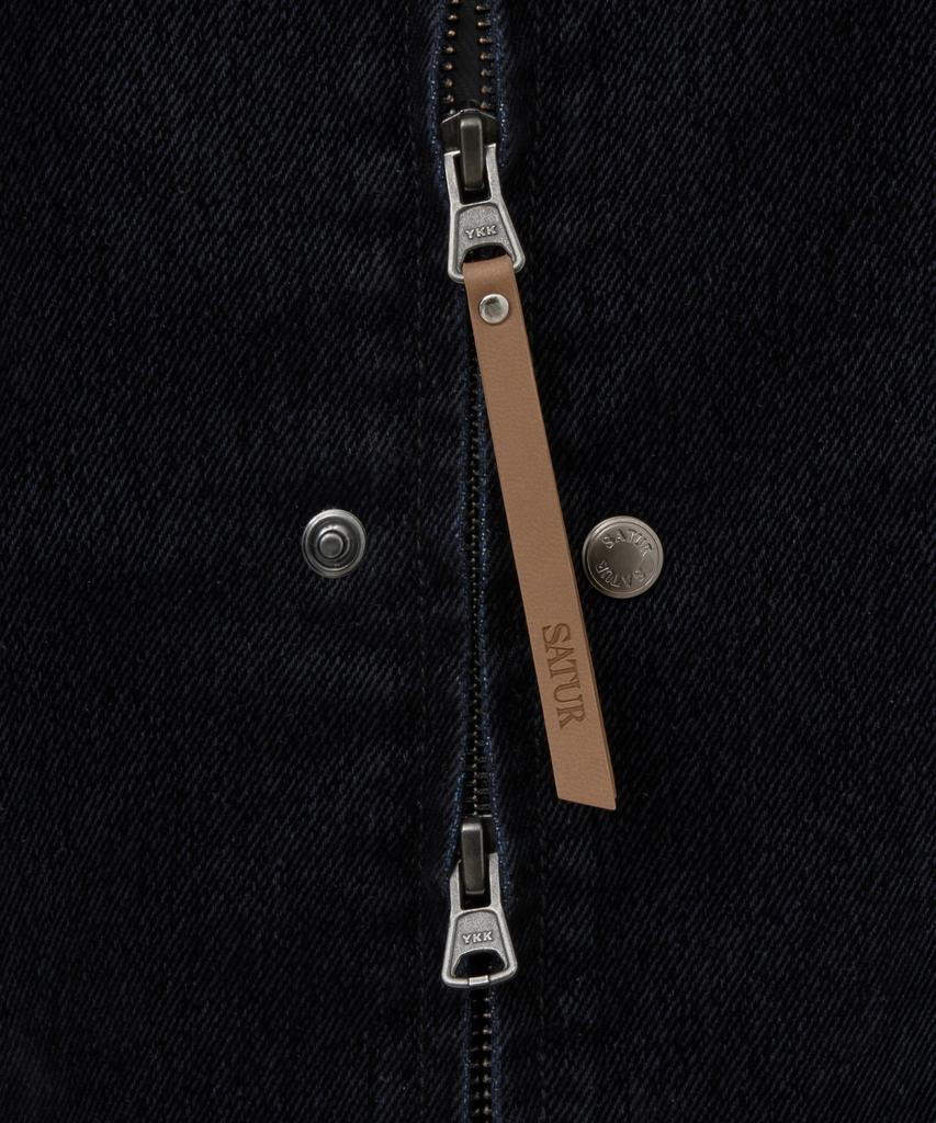 SATUR Theo Velvet Denim Jacket Indigo