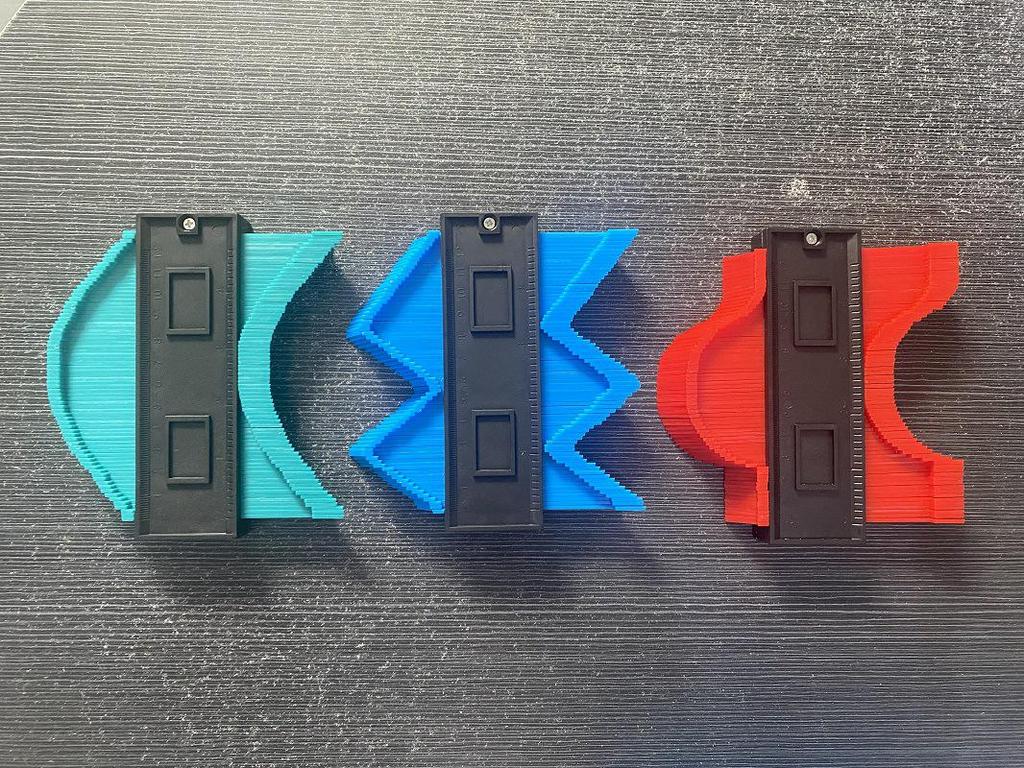 Lockable Contour Gauge Set: Irregular Ruler, Arc Ruler, Widened Profiler, Measuring & Profiling Gauge