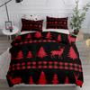Комплект постельного белья в винтажном стиле Forest Stag Plaid King Queen Double Full Twin Single Size