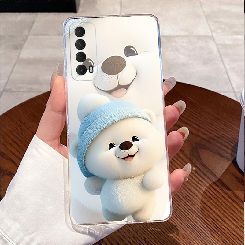 For Huawei P Smart 2021 Case Cute Luxury Back Cover For Huawei Y7a Psmart 2021 Phone Cases Clear Soft TPU Silicone Bumper Coque