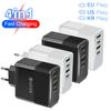 Зарядное устройство USB C Muti 4 порта PD Type C Быстрая зарядка Quick Charge QC3.0 PD Сетевой адаптер питания для IPhone 16 Xiaomi Samsung Oneplus