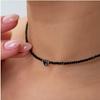 Accessories Crystal Glass Rice Beads Black Gallstone Love Clavicle Chain Wind Simple Necklace Female
