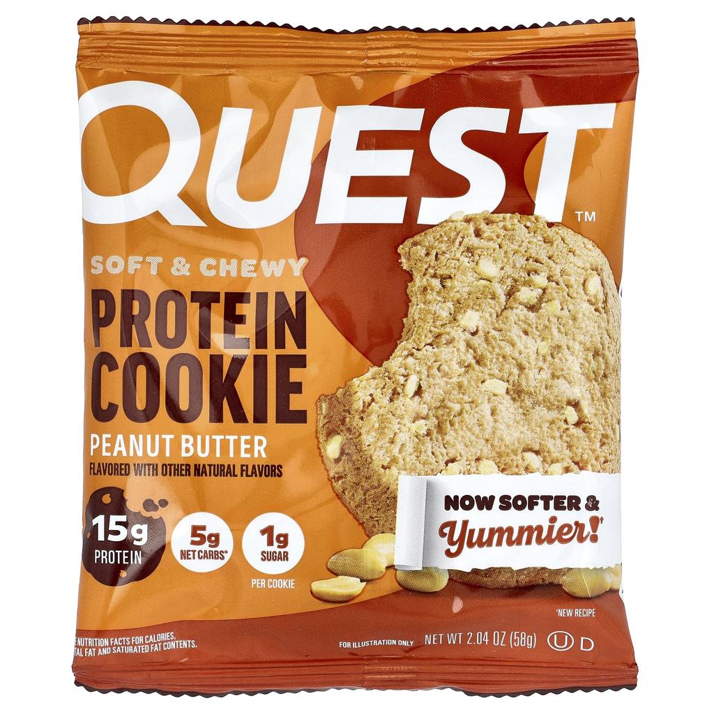 Protein Cookies, Peanut Butter, 12 Cookies, 58G (2.04Oz) Each
