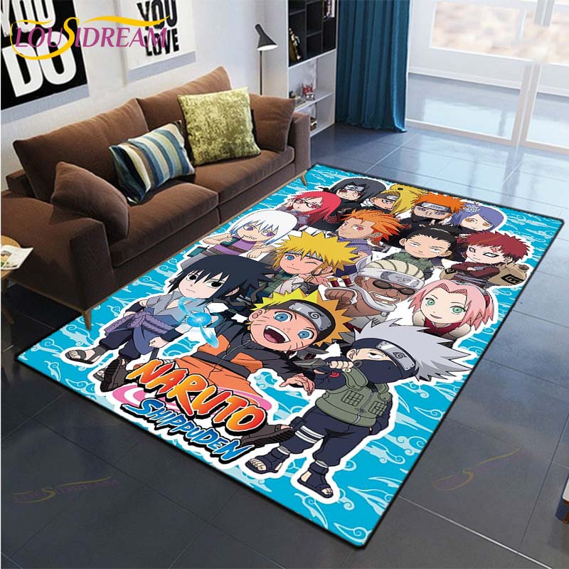 Ковер с рисунком аниме Наруто для гостиной, коврик для спальни, детский игровой ковер, нескользящий коврик для кухни, ванной комнаты
