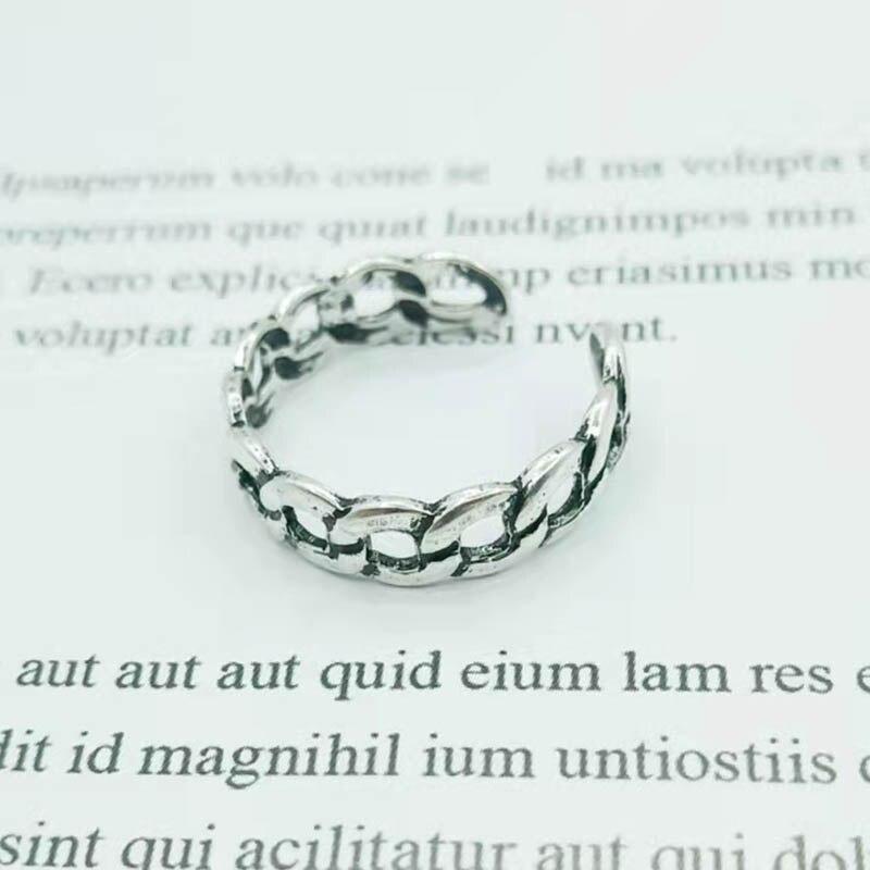 Ins античная родиевая цепочка в форме сердца с завитками геометрическая мужская манжета на костяшки пальцев открытая корейская мода женские украшения для вечеринок