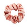 Large Solid Color Satin Fabric Scrunchies for Women's Ponytails