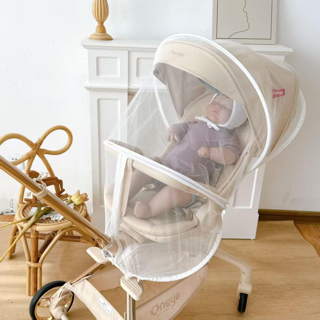 Universal Full-Cover Baby Stroller Mosquito Net - Enlarged, Dense, Anti-UV Protection for High View Strollers