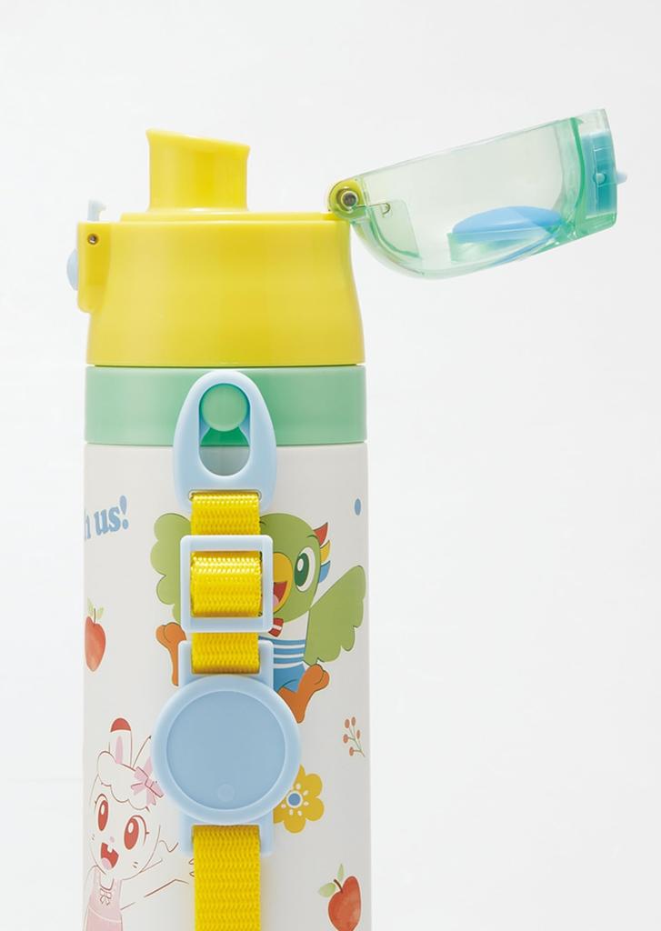 Skater Children's Water Bottle, 470ml, Shimajiro Design 23, for Boys and Girls, Insulated, Stainless Steel, Lightweight, Sports Bottle, Kids' Water