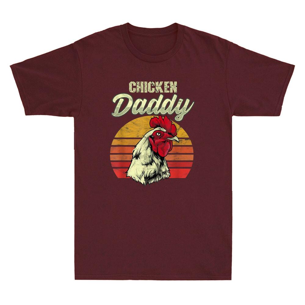 Chicken Daddy Distressed Funny Poultry Farmer Gift Unisexs Fathers Gift TShirt