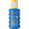 NIVEA SUN Protect & Moisture Sun Spray SPF 50+ (200ml), Moisturising Suncream Spray with Vitamin C and Hyaluron, Immediate UVA/UVB Protection, Fast