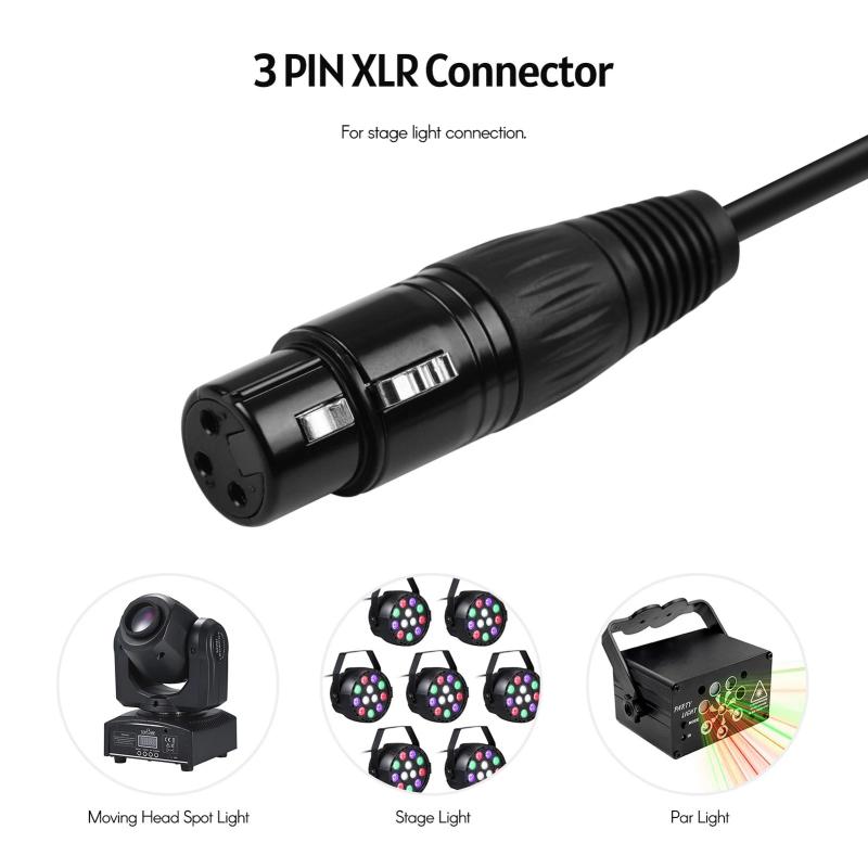 Кабель-адаптер интерфейса USB-DMX для сценического дискотечного света с движущейся головой, кабель для преобразования сигнала контроллера ПК