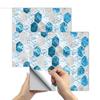 10Pcs Blue Peel and Stick Backsplash Tile Sticker Vinyl Wall Covering for Kitchen Stick On Subway Mosaics Tile