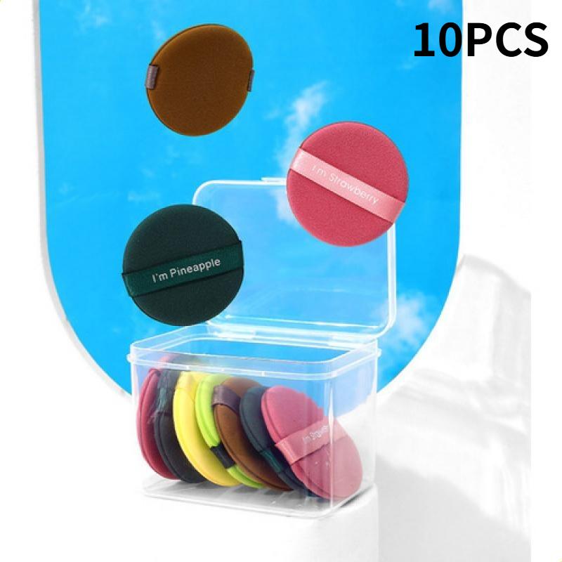 Круглый двусторонний спонж-пуховка с воздушной подушкой для пудры, для влажного и сухого использования, не впитывающий пудру, косметическая пуховка для макияжа