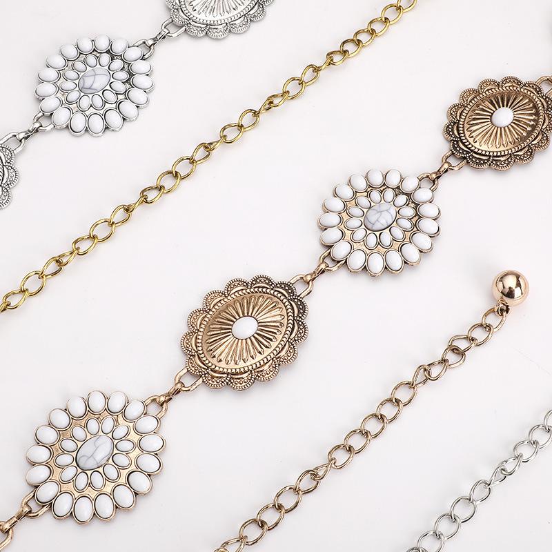 High-end Women's Waist Chain Inlaid with Fashionable Heavy Industry Metal Waist Chain