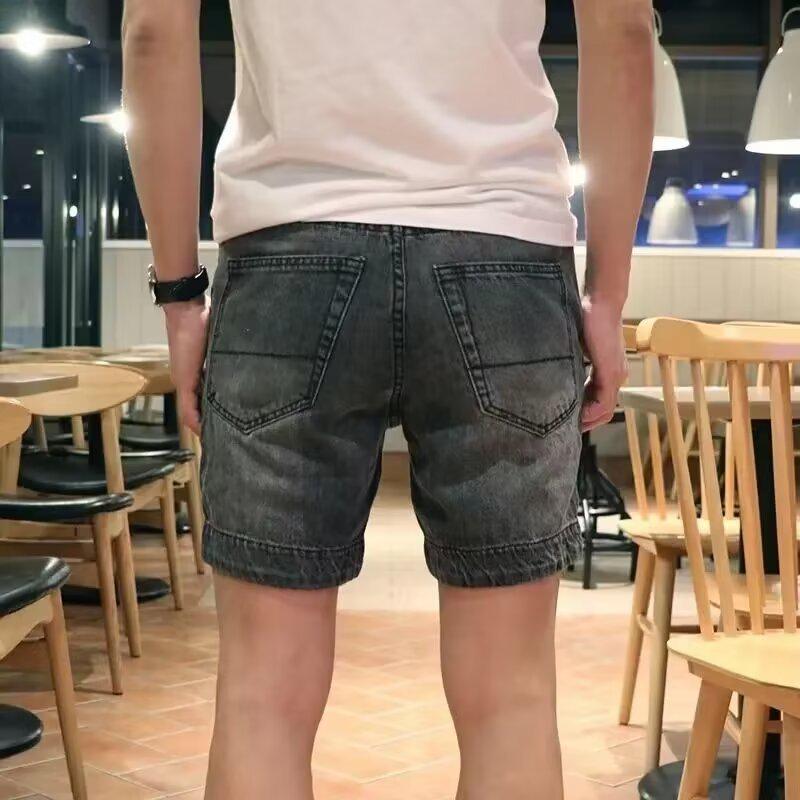 2024 Men's Trendy Loose-Fit Summer Denim Shorts: Stylish Handsome Quarter Pants