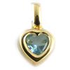 [L0056] - Turquoise 'Chéri Heart' Gold Plated Pendant