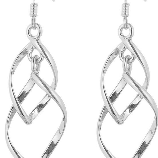 Женские серьги с линейным вихрем, женский яркий блеск