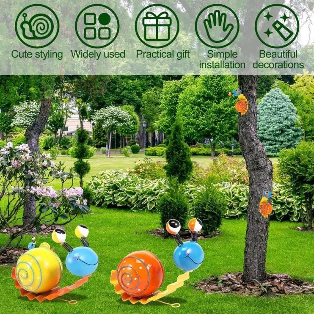 Подвесное украшение Железное искусство Улитка Металлические изделия Раскрашенная улитка Милая улитка Садовый декор Искусство для двора