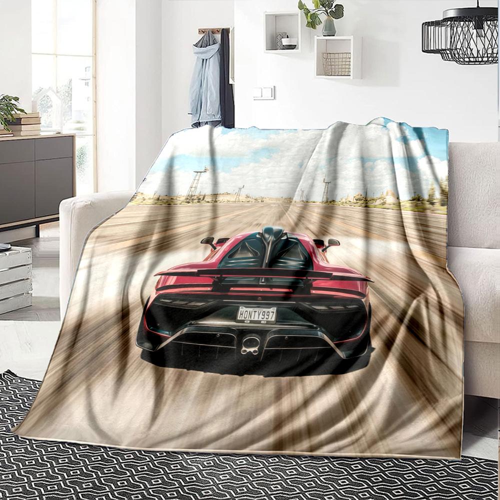 Forza Horizon Flannel Blanket, High quality Comfortable for All Seasons, Home Decor, Warmth and Comfort