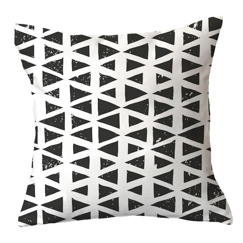 Simple New Square Geometric Plush Pillowcase Home Fabric Sofa Pillow Cushion Cover