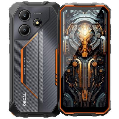 Защищенный телефон Blackview Oscal Marine 2 8 ГБ 128 ГБ, 6,56 дюйма, батарея 11000 мАч, Android 15 - Черный/Оранжевый