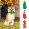 Interactive Christmas Pet Toy Bite-Resistant Teeth-Cleaning Built-in Sound Squeaker Rubber Toy for Dogs