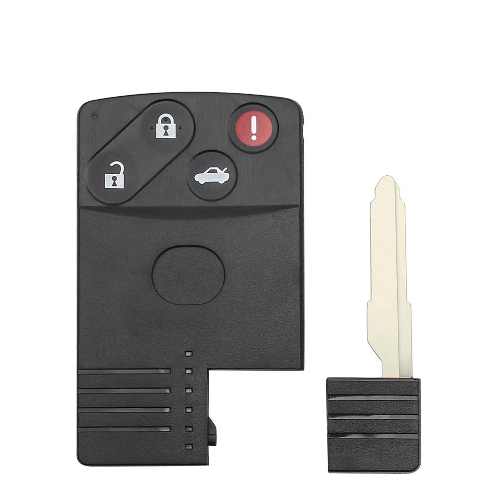 KEYYOU 4 Кнопки Для Mazda 5 6 CX-7 CX-9 RX8 Miata MX5 2004 2005 2006 2007 2008 2009 Замена Смарт-карты Брелок Корпус Ключа
