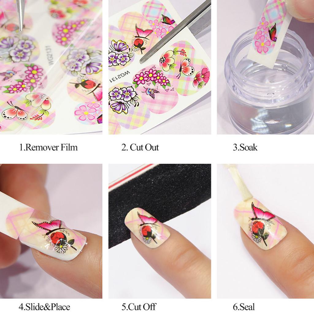 Наклейки для ногтей с водной трансформацией, наклейки для ногтей с подсолнухом и ромашкой, наклейки для ногтей, украшения для ногтей, маникюр