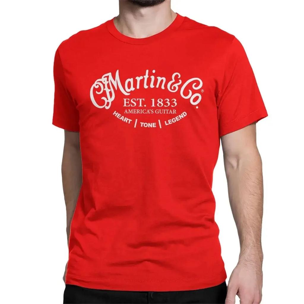 2026 Hot Sale New Martinco Guitar Letter Black T Shirt For Unisex Summer Casual Loose Short Sleeve Tee Street Hip Hop Unisex Clothes