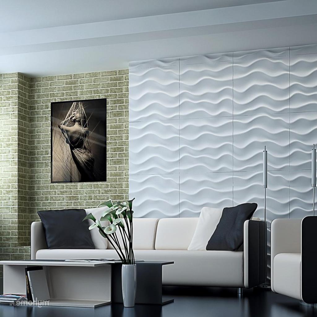 3D Wall Panel Mold for Gypsum, Plaster or Concrete Tile for Decorative Wall Panels 'Efir'
