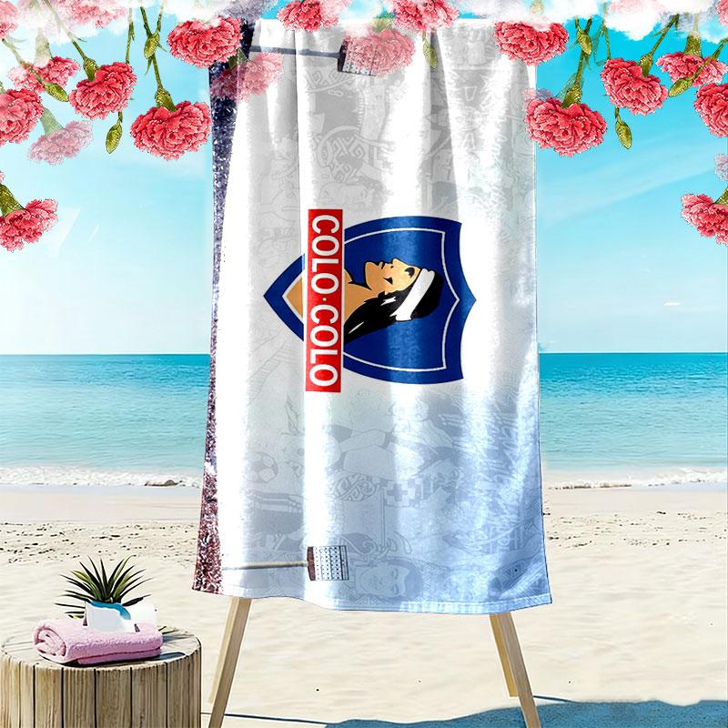 Colo-Colo Print Beach Towel, Large Soft Quick Dry Towel for Beach Camping Swimming