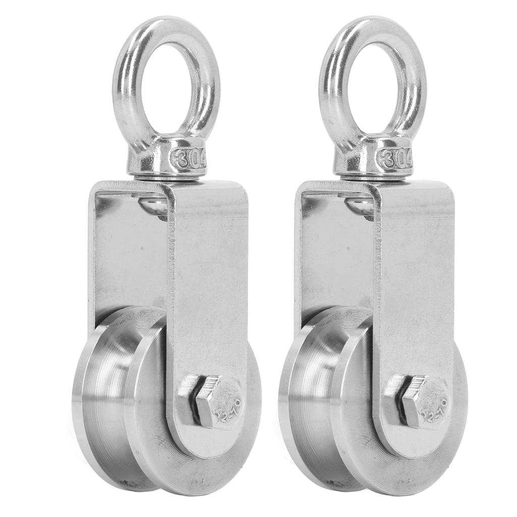 2 шт. Кабельные шкивы Вращение на 360 градусов Ролики из нержавеющей стали Встроенные двойные подшипники