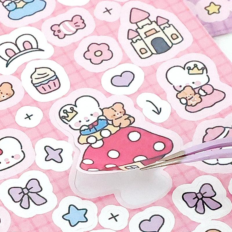 Милый Декоративный Стикербук K-pop Бумага Ваcи Журнал Материал для DIY Декор Кавайные Стикеры Скрапбукинг Ins Канцелярские Товары