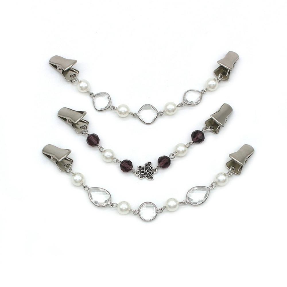 Кардиган с жемчужными стразами, утиная клипса, сплав, пряжка для блузки, модная брошь-булавка, украшение для одежды