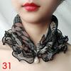 Women Jewelry Accessory Headscarf Pearl Headband Gold Thread Stretch Lace Scarf Necklace