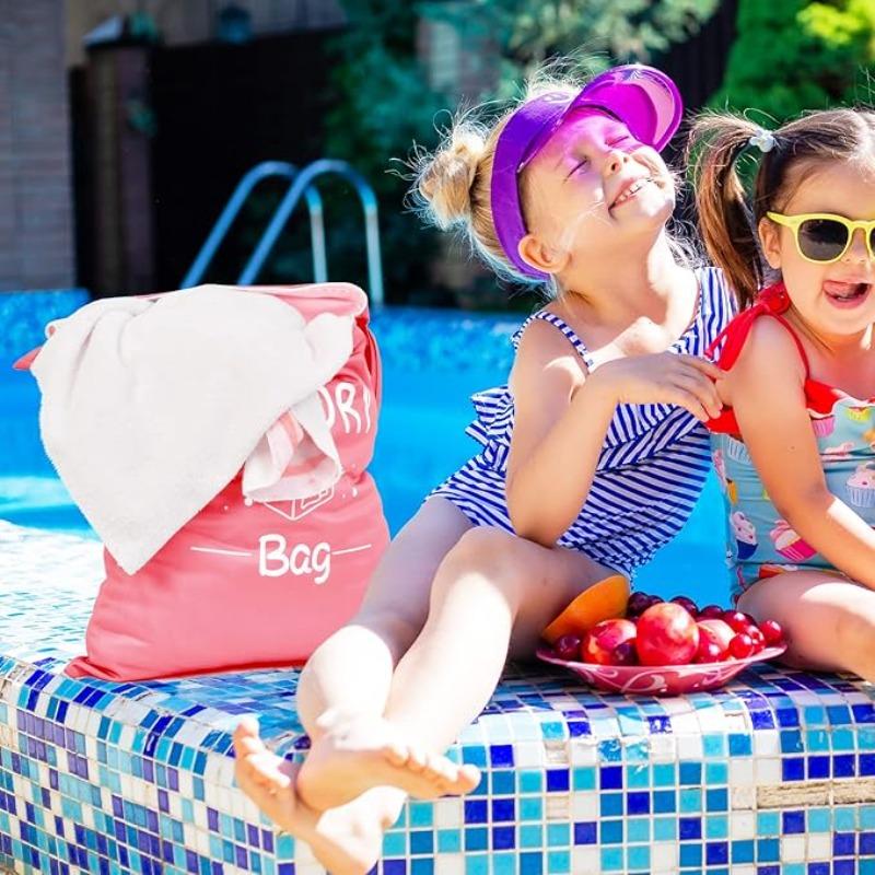 Waterproof Travel Laundry Bag with Zip Portable Reusable Dirty Clothes Storage Bag Swimming Fitness Beach Clothes Organizer Bags