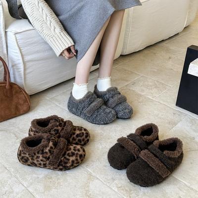 Флисовые биркенштоки женские новые зимние на липучке теплые лоферы на одной педали дуду новая обувь