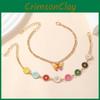 Fashion Modern Ladies Anklet Set With Colorful Daisy Motif For Casual Wear