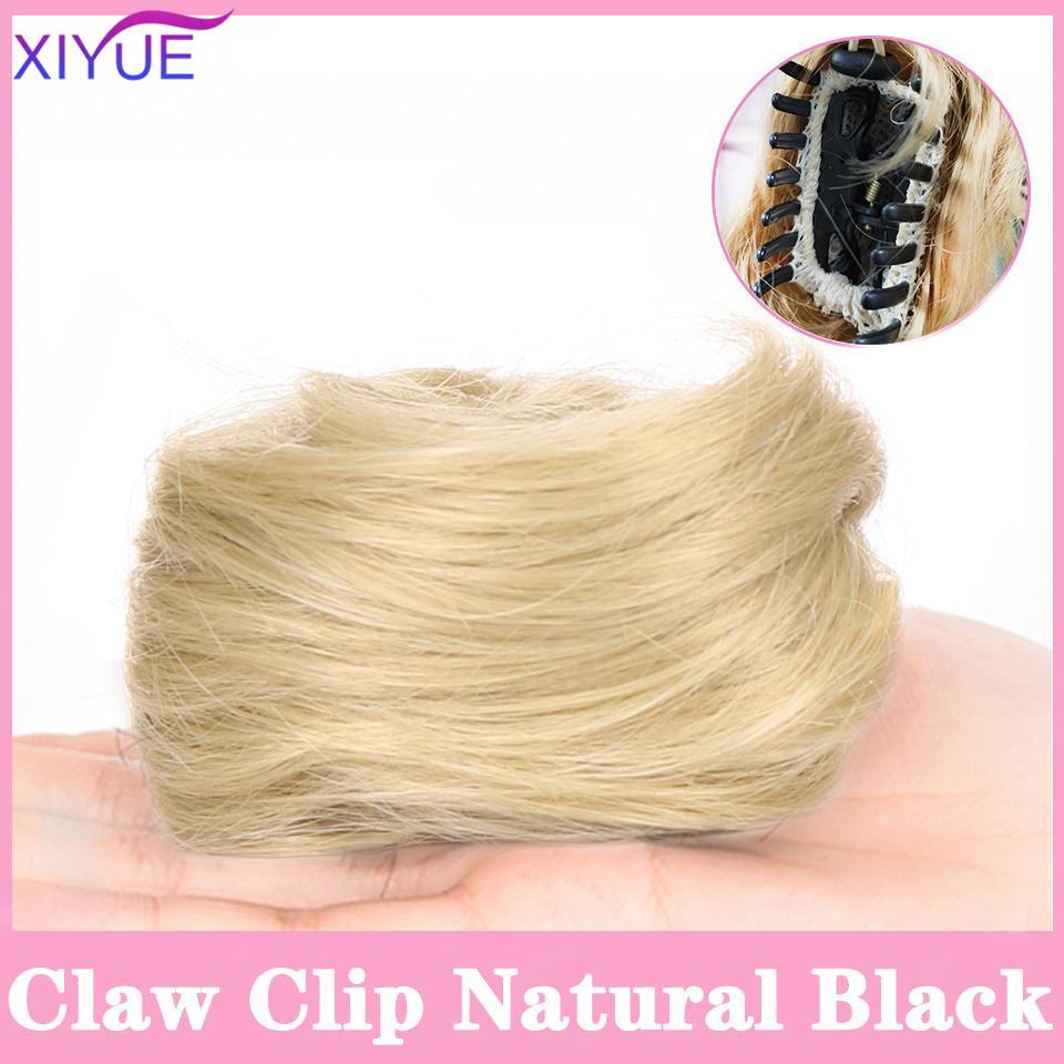Накладные волосы на зажиме для когтей, синтетические высокотемпературные волокна, шиньон, искусственные волосы, омбре, волосы в виде когтей, грязные булочки, прическа, коготь