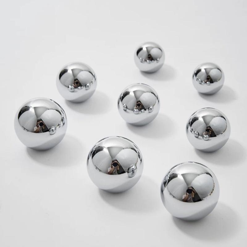 Solid Brass Chrome Cabinet Knobs Wardrobe Closet Pulls Dress Jewelry Box Drawer Knobs Kitchen Accessories Furniture Hardware