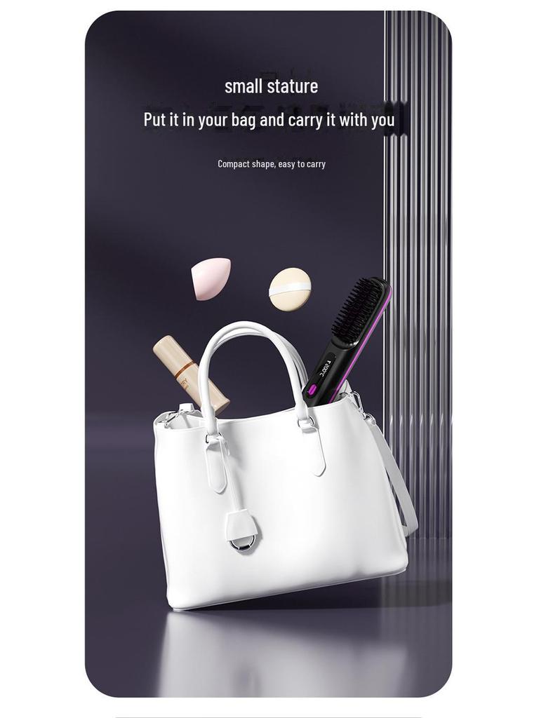 Расческа для выпрямления волос с ЖК-дисплеем и ионизацией — двойного назначения, портативная, для использования дома и в общежитии